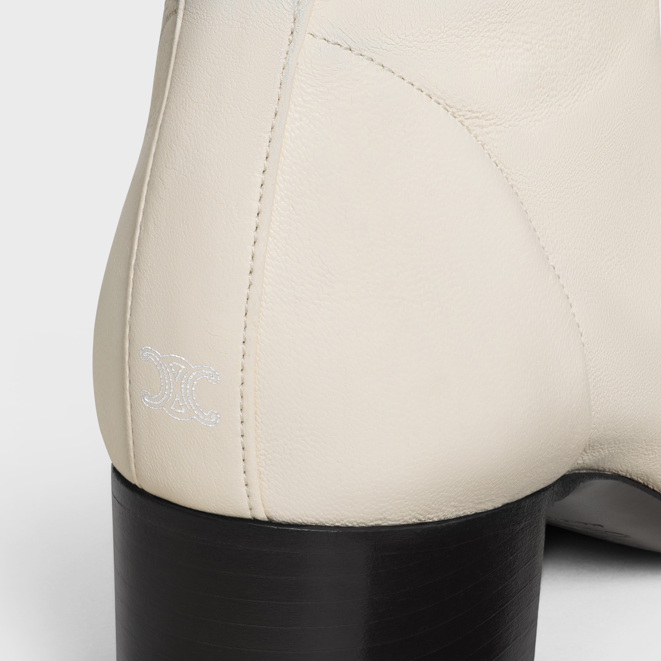 CHERI - ZIPPED BOOT IN Stretch Lambskin - IVORY | CELINE