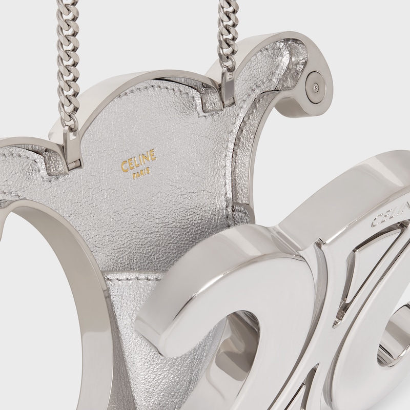 TRIOMPHE METAL MINAUDIERE in Aluminium - SILVER - CELINE GRAND SOIR - 1 | CELINE