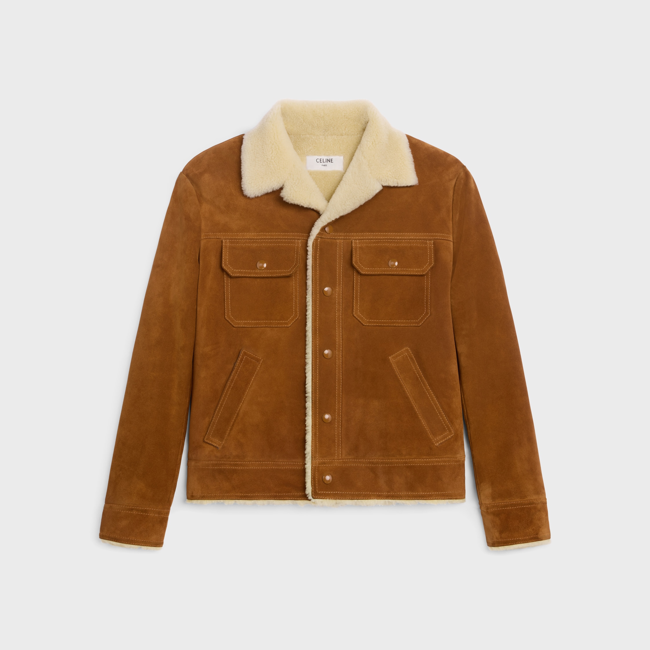 CELINE トラッカージャケット チャコールウォッシュ RV0DX789D-CBF8_1_SS25_P1_M.tif