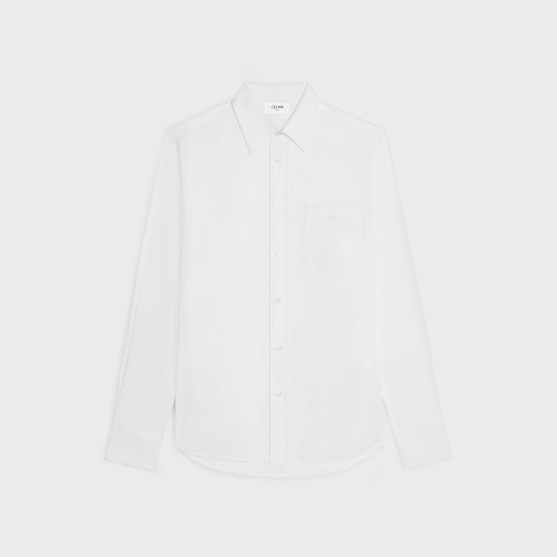 CAMISA HOLGADA DE LINO - BLANCO -  - 1 | CELINE