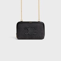 CUIR TRIOMPHE牛仔布飾鍊手提包 - 深灰色 - 链条钱包 - 1 | CELINE