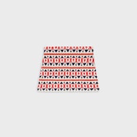 mini skirt IN FAIR ISLE WOOL AND CASHMERE - WHITE / BLUE / RED -  - 2 | CELINE