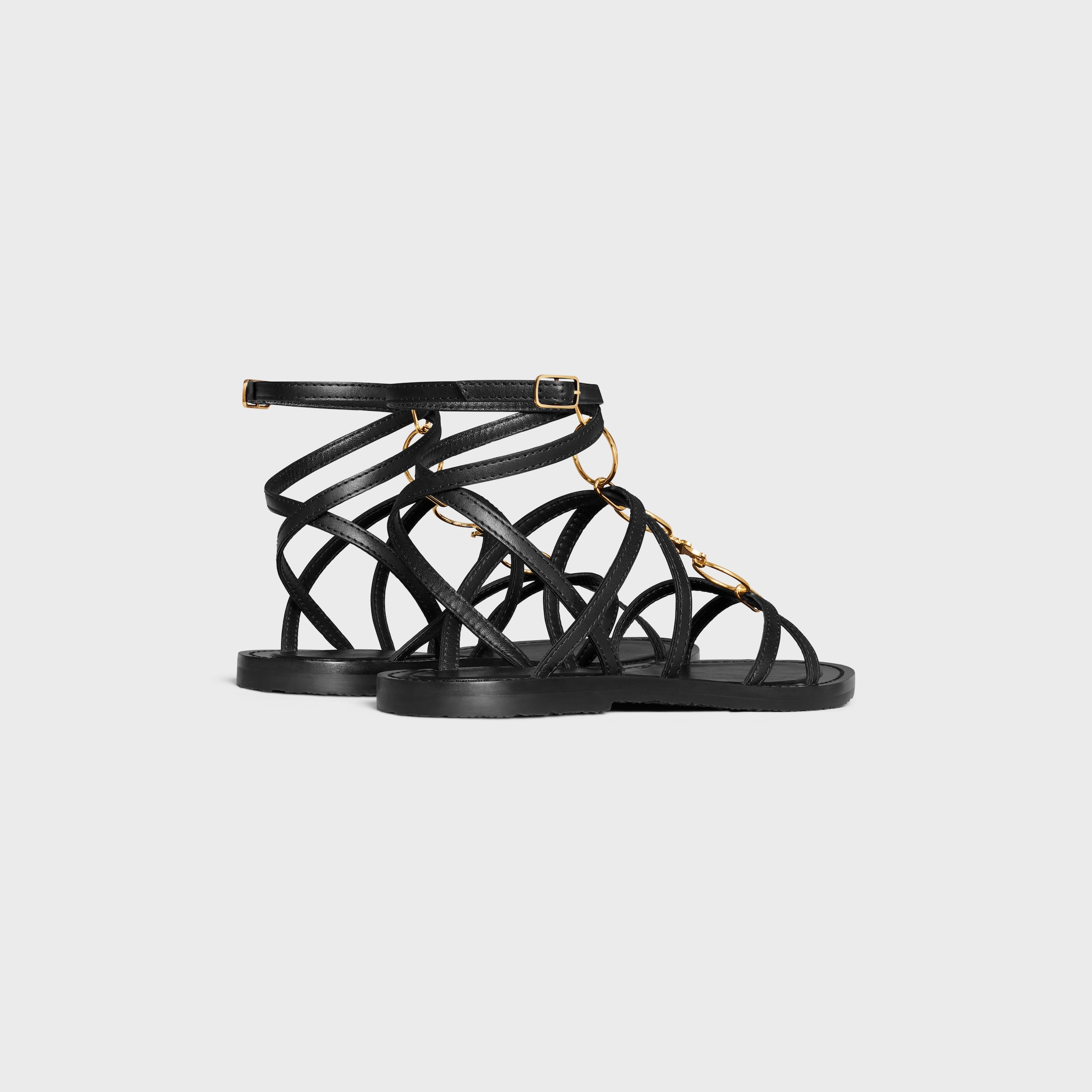 CELINE LYMPIA STRAPPY JEWEL SANDAL IN CALFSKIN - | CELINE