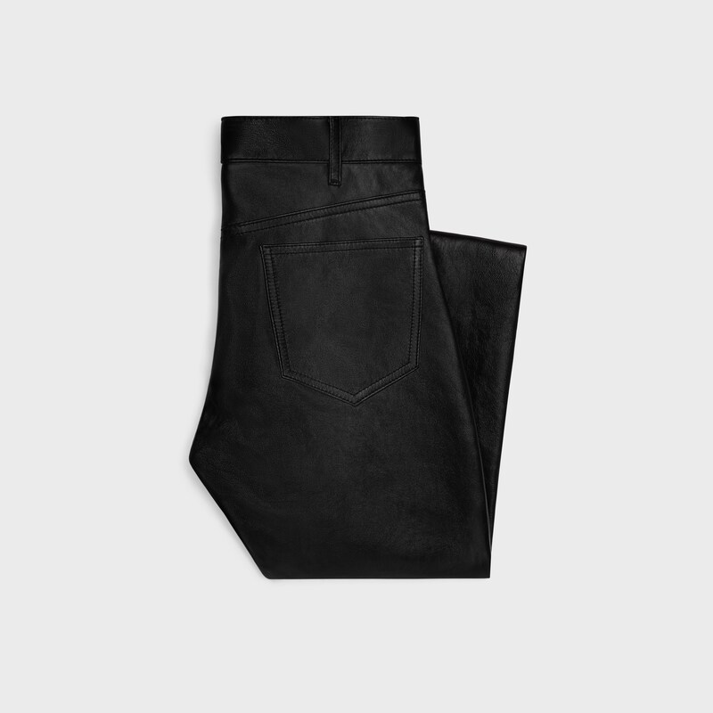 françoise jeans in soft lambskin - BLACK -  - 1 | CELINE