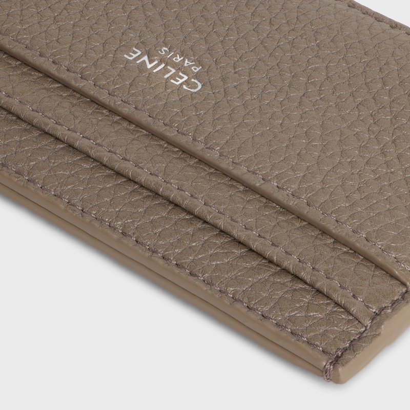 PORTACARTE IN PELLE DI VITELLO GRANATA - GRIGIO TOPO - NUOVO - 1 | CELINE