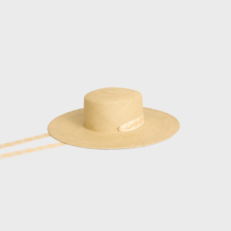 Chapeau ruban paille - NATURAL/VANILLA -  - 1 | CELINE