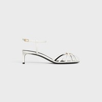 CELINE TRIOMPHE SANDALE EN CUIR D'AGNEAU - WHITE / GOLD -  - 1 | CELINE
