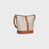 Triomphe帆布及小牛皮小型Bucket手袋 - 白色 - TRIOMPHE CANVAS 系列 - 1 | CELINE
