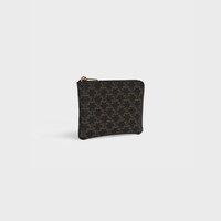 Coin Purse  IN Triomphe Canvas - Black - SMALL GIFTS - 2 | CELINE