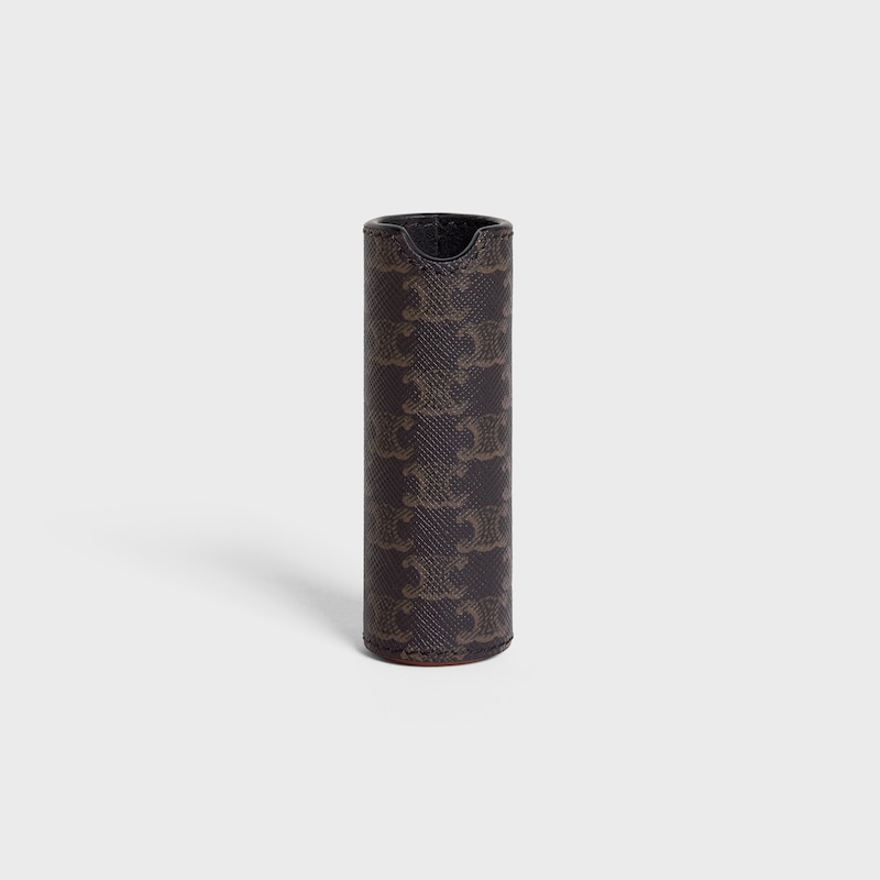 TRAVEL SPRAY Case in Triomphe Canvas and Calfskin - BLACK - TRAVEL SPRAYS - 1 | CELINE