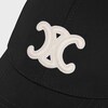triomphe baseball cap in cotton - BLACK -  - 5 | CELINE
