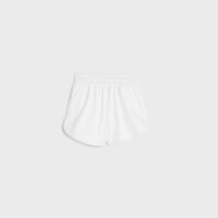 mini shorts IN cotton fleece - OPTIC WHITE / BLEU KLEIN -  - 2 | CELINE