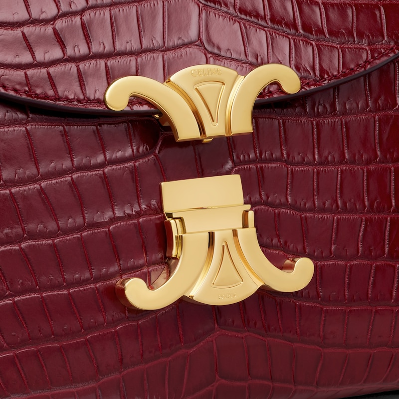 TEEN NINO BAG IN POROSUS CROCODILE - LIGHT BURGUNDY - EXCLUSIVE SELECTION - 1 | CELINE