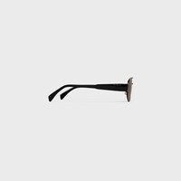 Triomphe Metal 03 Sunglasses in Metal - BLACK / BROWN -  - 1 | CELINE