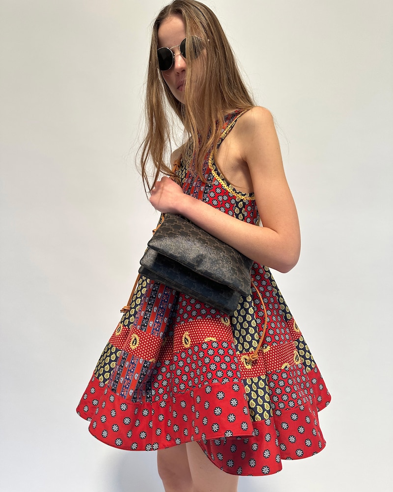 TRIO FLAP IN TRIOMPHE CANVAS AND LAMBSKIN - MIEL - NEW COLLECTION WOMEN - 1 | CELINE