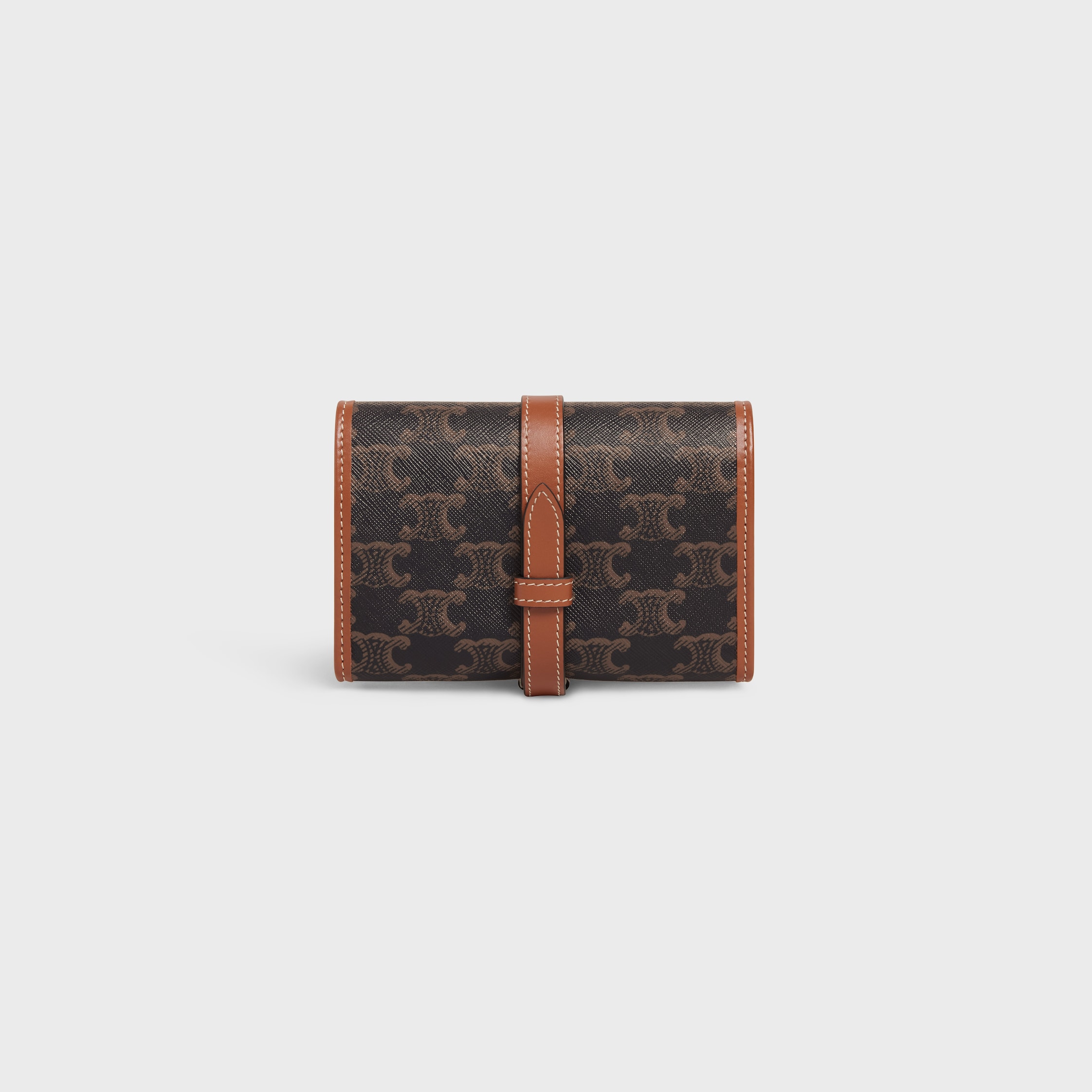 セリーヌ☆直営店買付 ジュエリーポーチ☆TRIOMPHE＆CALF SKIN ジュエリーポーチ / トリオンフキャンバス＆カーフスキン - タン