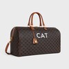 Travel 50 in Triomphe Canvas with Cat Print - TAN - DOG ACCESSORIES - 2 | CELINE