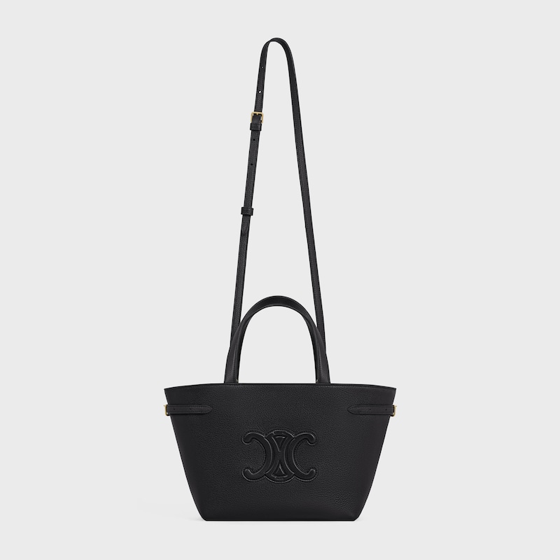 MINI CABAS ANAIS CUIR TRIOMPHE in Grained calfskin - BLACK - HOBO AND TOTE BAGS - 1 | CELINE