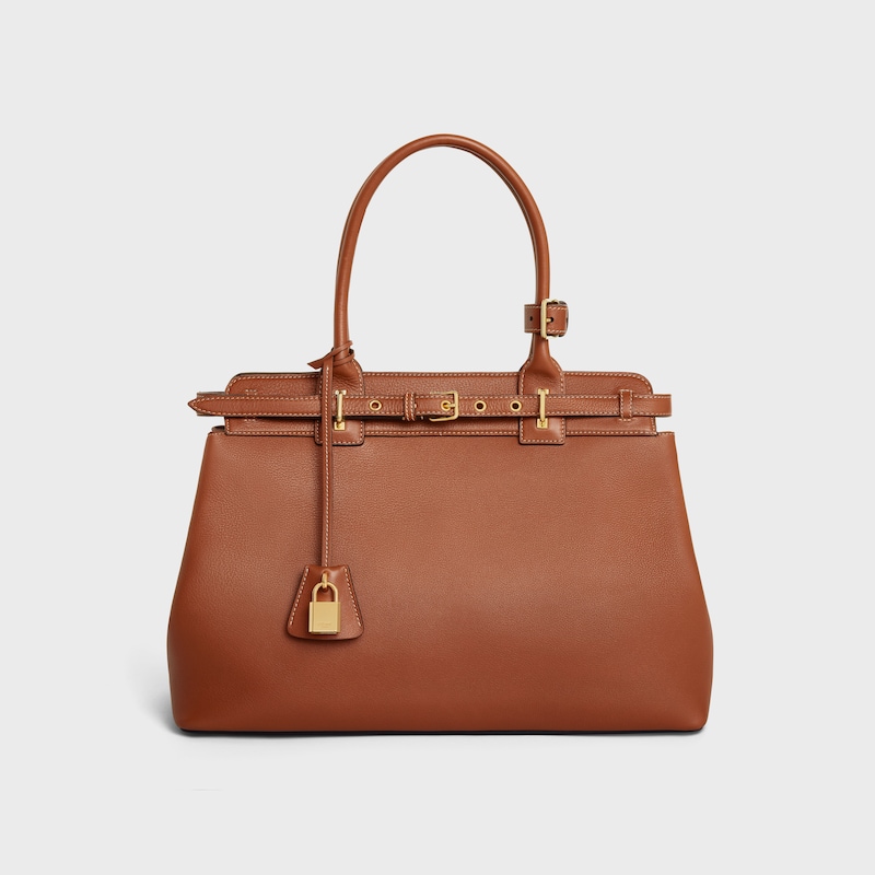CELINE CONTI BAG in SUPPLE GRAINED CALFSKIN - TAN - CONTI - 1 | CELINE