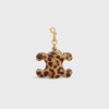 TRIOMPHE Schlüsselanhänger mit Bommel aus PONY MIT LEOPARDENPRINT UND KALBSLEDER - LEOPARD - ANHÄNGER UND ACCESSOIRES - 1 | CELINE
