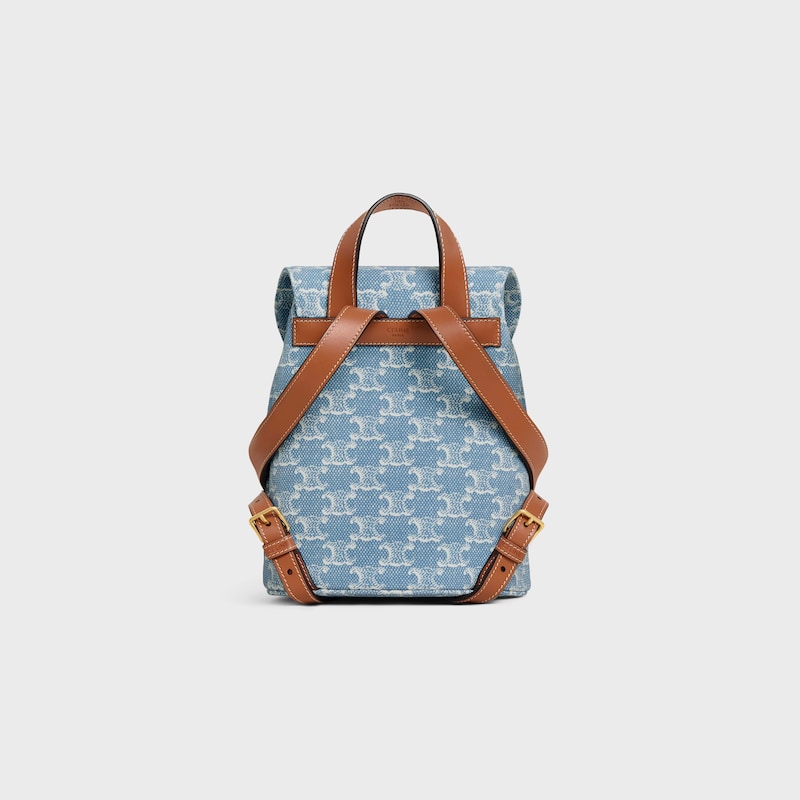 CELINE BONNIE通體TRIOMPHE織物背包 - 牛仔藍 / 白色 - 更多款式 - 1 | CELINE