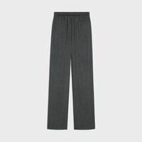 straight jogging pants IN vichy wool - ANTHRACITE/NOIR -  - 2 | CELINE