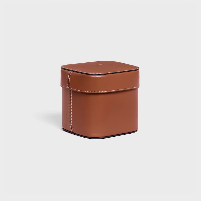 亮面牛皮革中型盒 - 棕黃色 - 家居系列 - 1 | CELINE