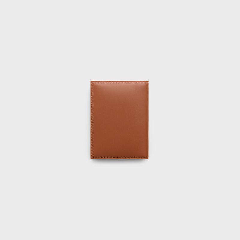 PASSPORT COVER TAKEAWAY IN SMOOTH LAMBSKIN - TAN / BLACK - GIFTS FOR HIM - 1 | CELINE