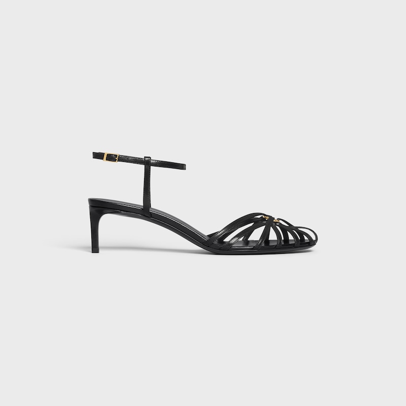CELINE TRIOMPHE SANDAL IN LAMBSKIN - BLACK -  - 1 | CELINE