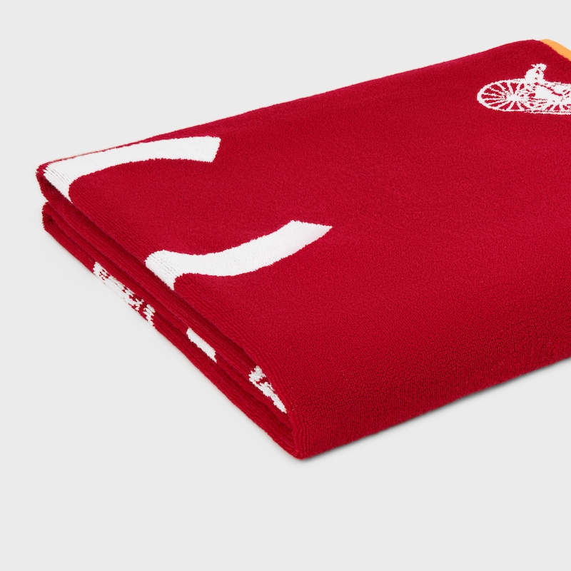 beach towel IN c sulky terry cotton - RED/WHITE -  - 1 | CELINE
