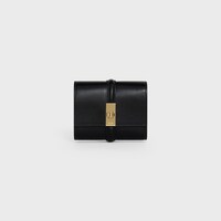 Small Trifold wallet 16 IN Satinated Calfskin - BLACK - SMALL GIFTS - 1 | CELINE