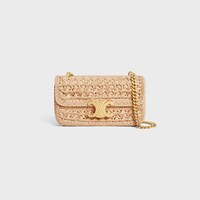 BOLSO DE HOMBRO CON CADENA CLAUDE DE TEJIDO EFECTO RAFIA - NATURAL - MÁS MODELOS - 1 | CELINE