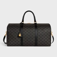 Große Reisetasche aus Triomphe Canvas und Kalbsleder - SCHWARZ - REISEN - 1 | CELINE