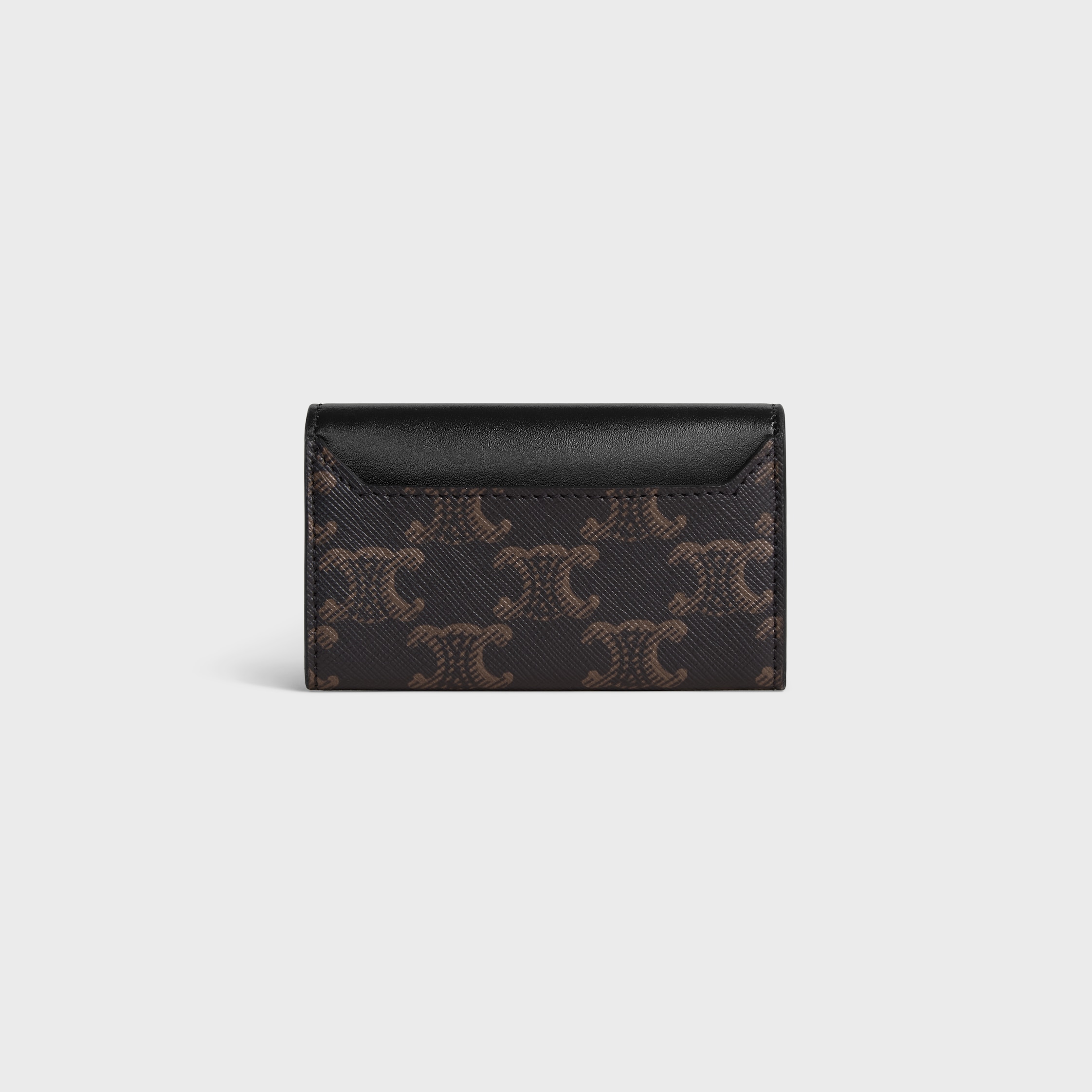 【新品】セリーヌ　カードホルダー　トリオンフキャンバス&カーフスキン　ブラック CELINE セリーヌ ジップ付きカードホルダー トリオンフ