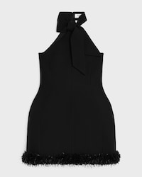 dress IN TRICOTINE wool - BLACK -  - 1 | CELINE
