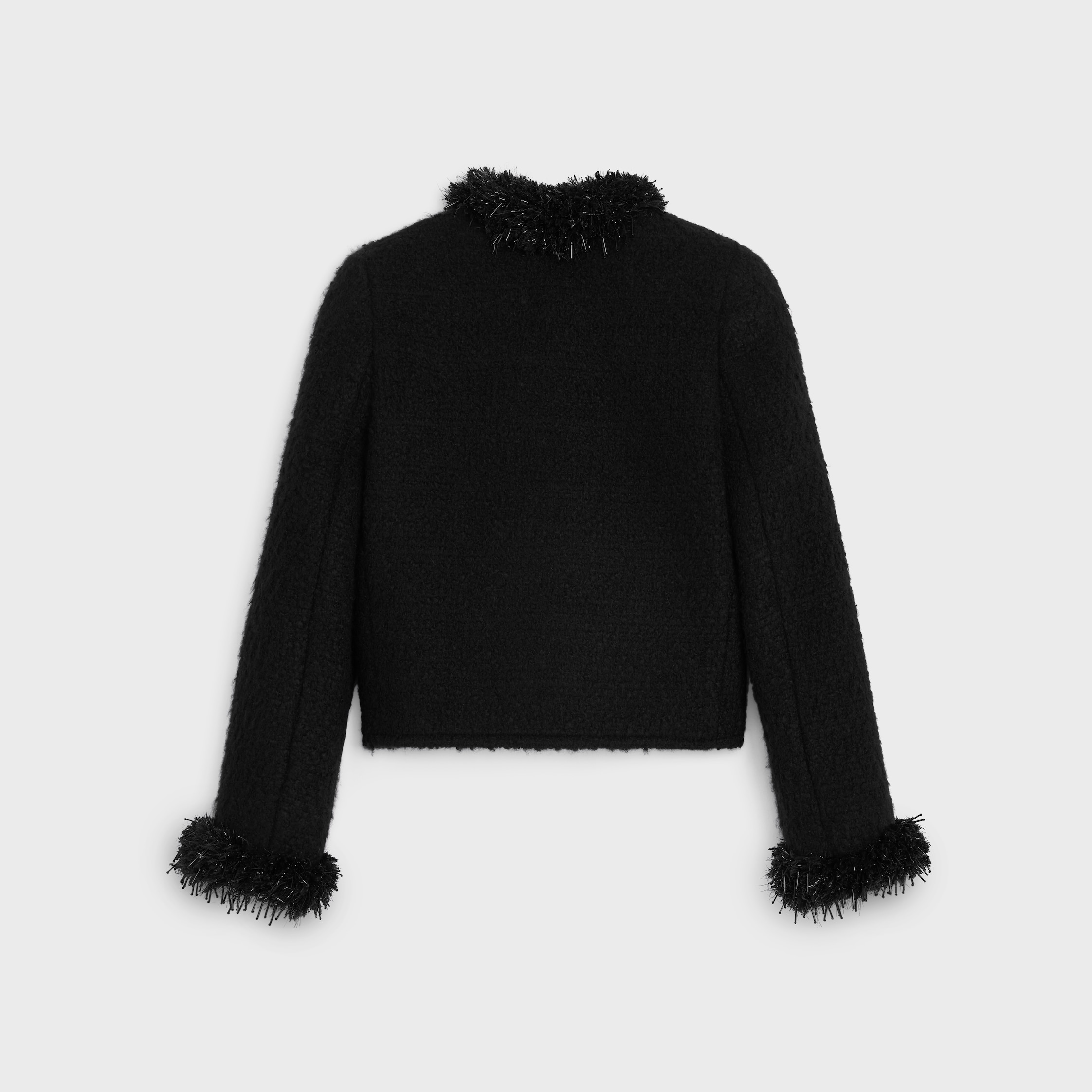 chelsea jacket IN cashmere and wool natté - BLACK | CELINE