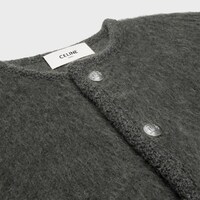 拉絨馬海毛開衫 - DARK GREY -  - 1 | CELINE