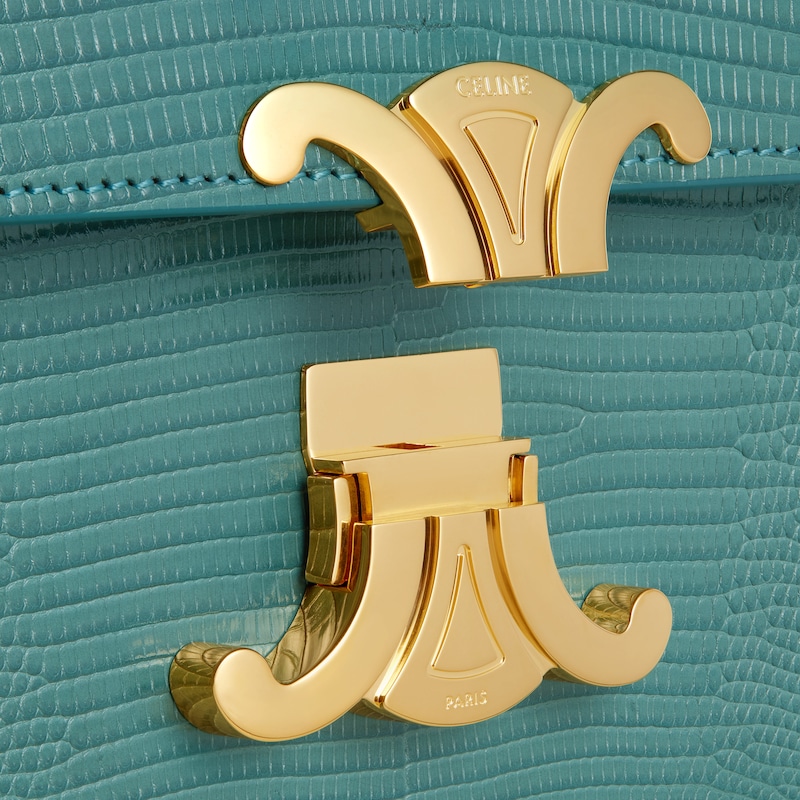 TEEN TRIOMPHE蜥蜴皮革手袋 - GREEN SMOKE - TRIOMPHE - 1 | CELINE