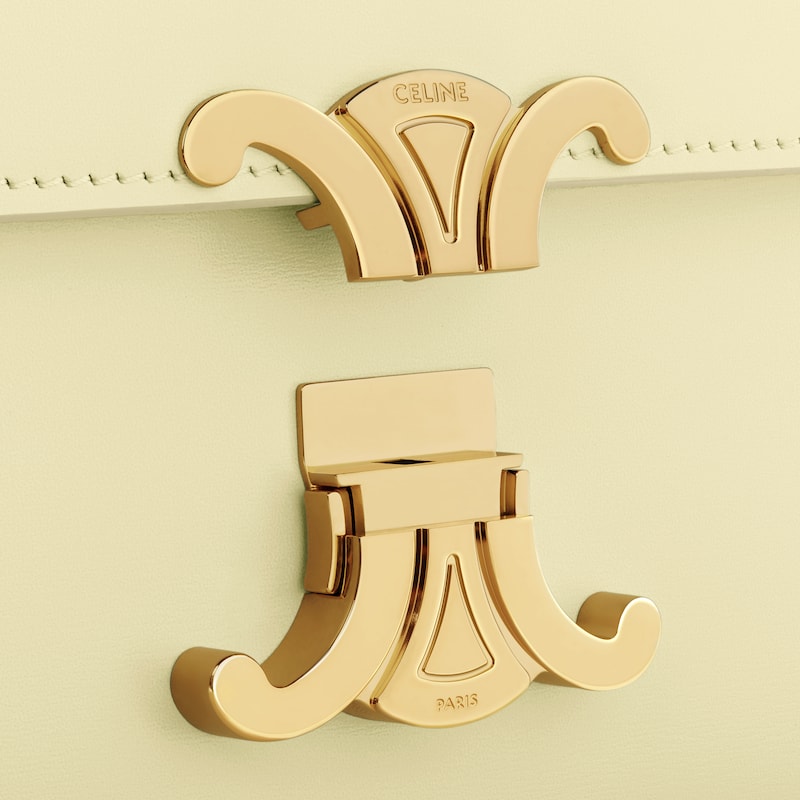 Teen Triomphe Bag in shiny calfskin - LIGHT YELLOW - TRIOMPHE - 1 | CELINE