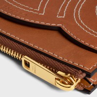 ZIPPED CARD HOLDER IN Natural calfskin - TAN - NEW - 1 | CELINE