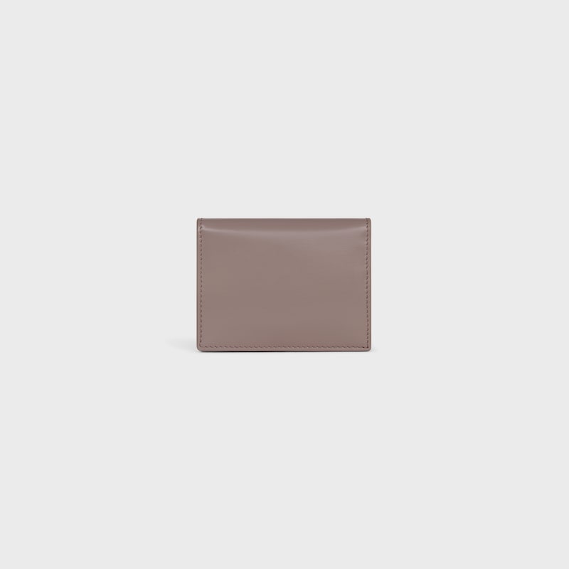 BI-FOLD CARD HOLDER TRIOMPHE IN Shiny calfskin - PEBBLE - NEW - 1 | CELINE