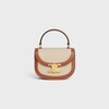 MINI BESACE CLEA in Textile and calfskin - NATURAL / TAN - MORE LINES - 1 | CELINE