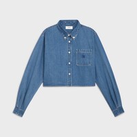 CROPPED SHIRT IN UNION OCEAN WASH DENIM - UNION OCEAN WASH -  - 1 | CELINE