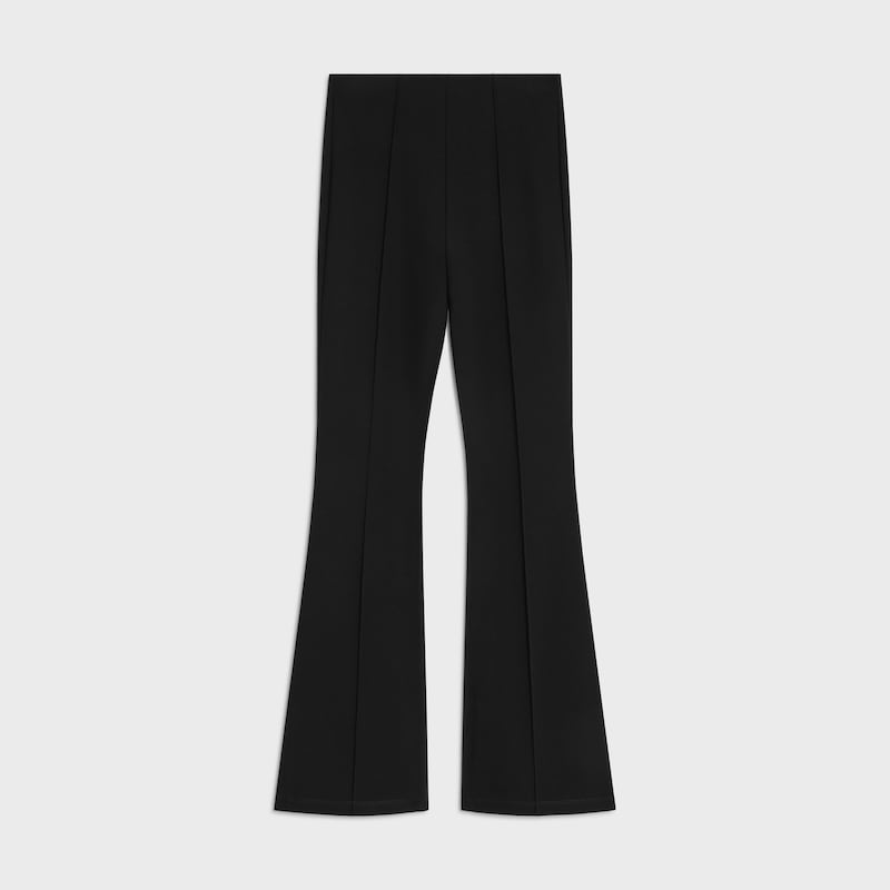 flared trousers IN viscose jersey - BLACK -  - 1 | CELINE