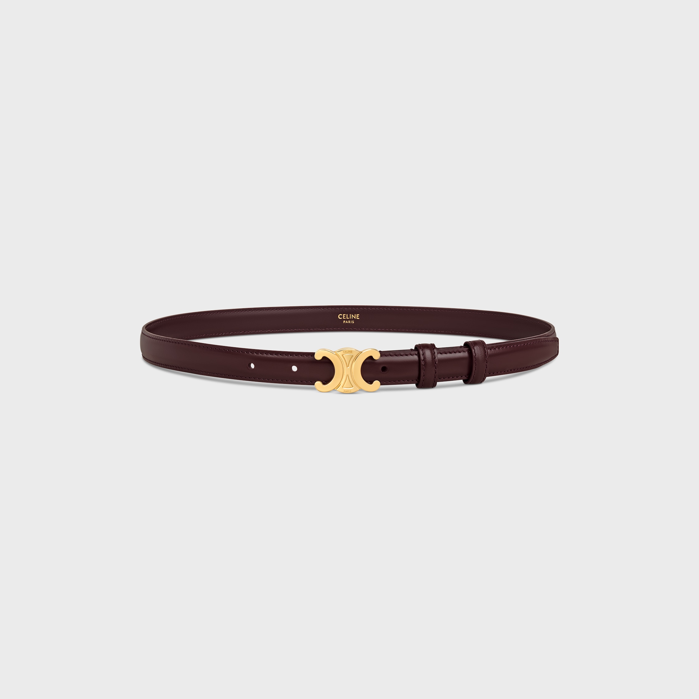 Triomphe Belt 18MM IN Taurillon Leather - DEEP BURGUNDY | CELINE