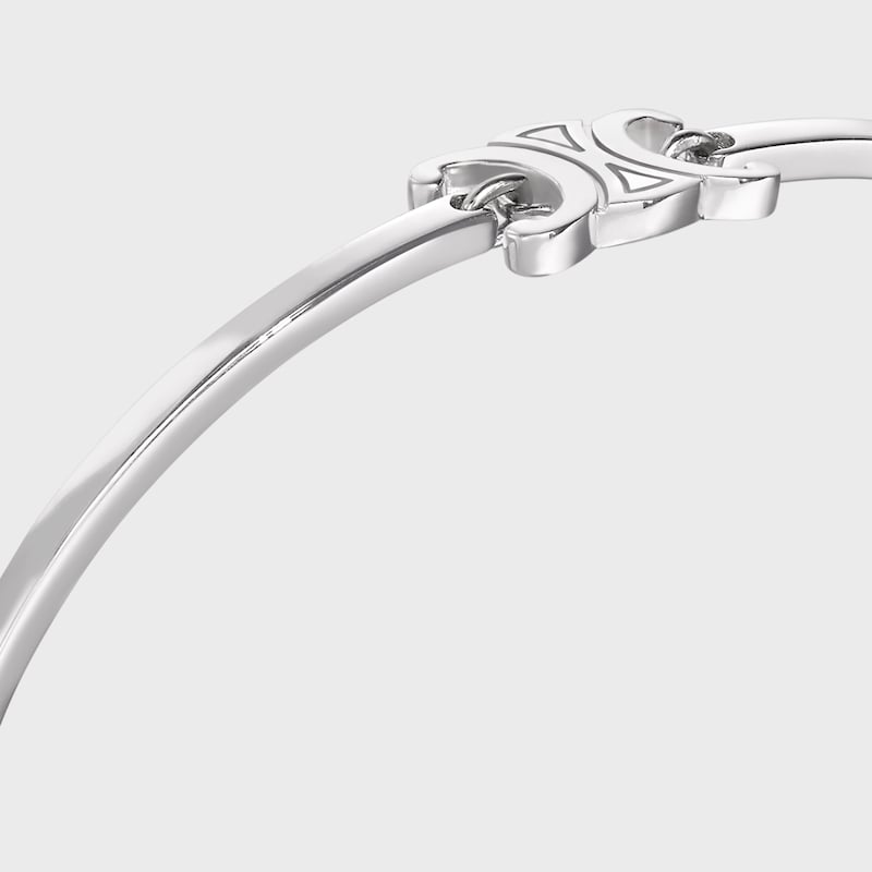 鍍銠黃銅Triomphe鉸接式手鐲 - 銀色 -  - 1 | CELINE