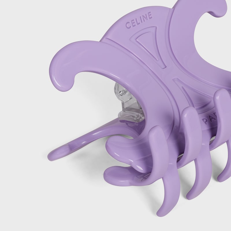 Celine Large Hair Claw in Acetate - LILAC - HAIR ACCESSORIES - 1 | CELINE