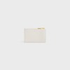 ZIPPED CARD HOLDER TRIOMPHE CHARMS IN GRAINED CALFSKIN - RICE - MORE LINES - 3 | CELINE