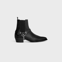CELINE CAMARGUE BIKER CHELSEA BOOT in CALFSKIN - VEGETAL TANNING - BLACK -  - 1 | CELINE