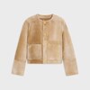cardigan jacket IN lamb shearling - BEIGE -  - 1 | CELINE